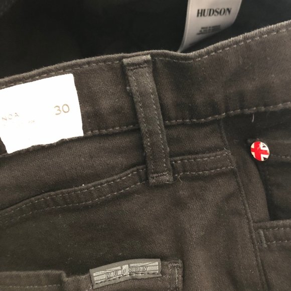 NWT HUDSON JEANS Noa Black Mid Rise Straight Leg Crop Jeans SZ 30 = US 10 - Picture 8 of 8